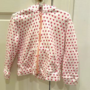 Roberta Roller Rabbit Hearts zip up hoodie sweatshirt